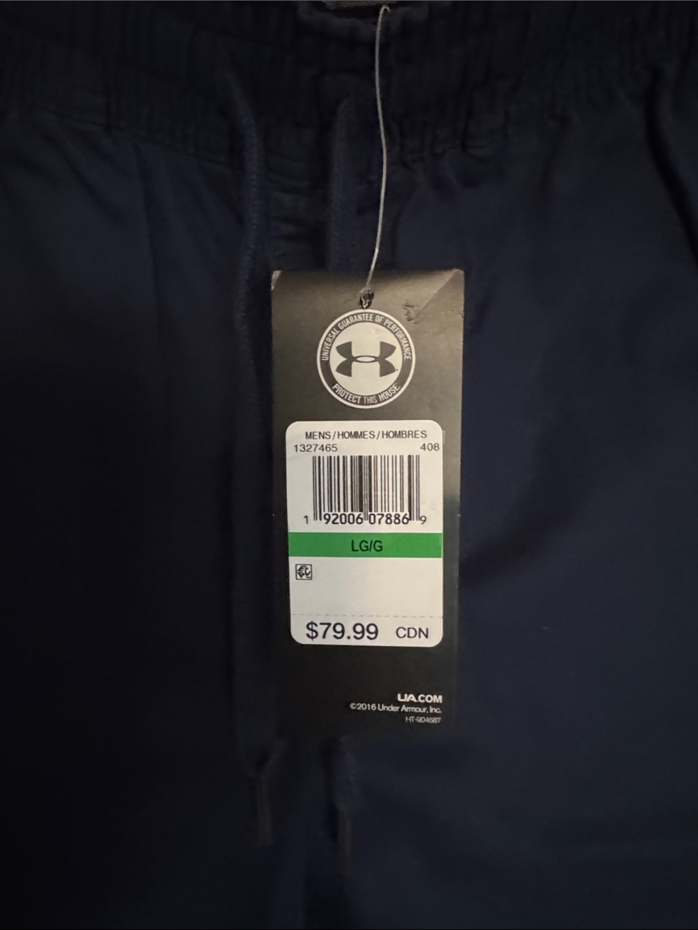 Under armiur Men's Dark Blue Elastic Waist Jogger Pants size large - Picture 2 of 6